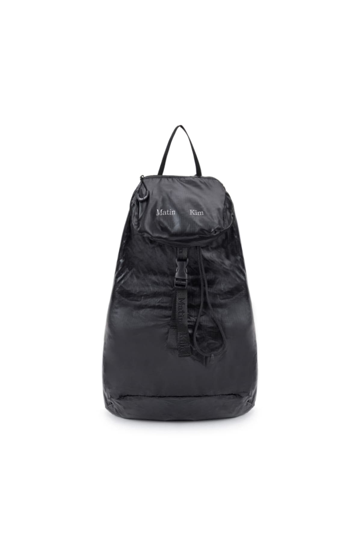 GLOSSY PACKABLE BACKPACK IN BLACK