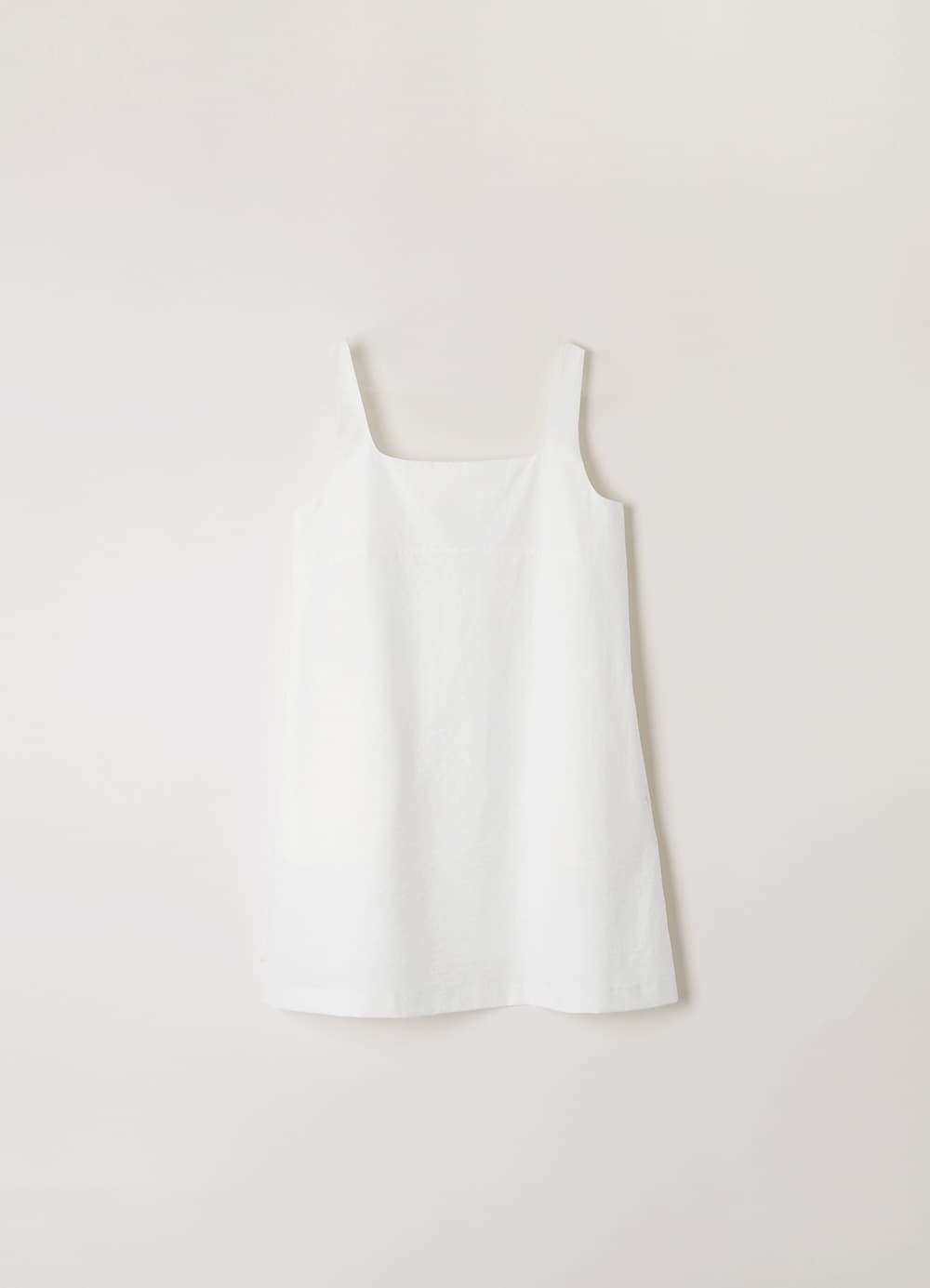 Squared-Neck Mini Dress - Off White