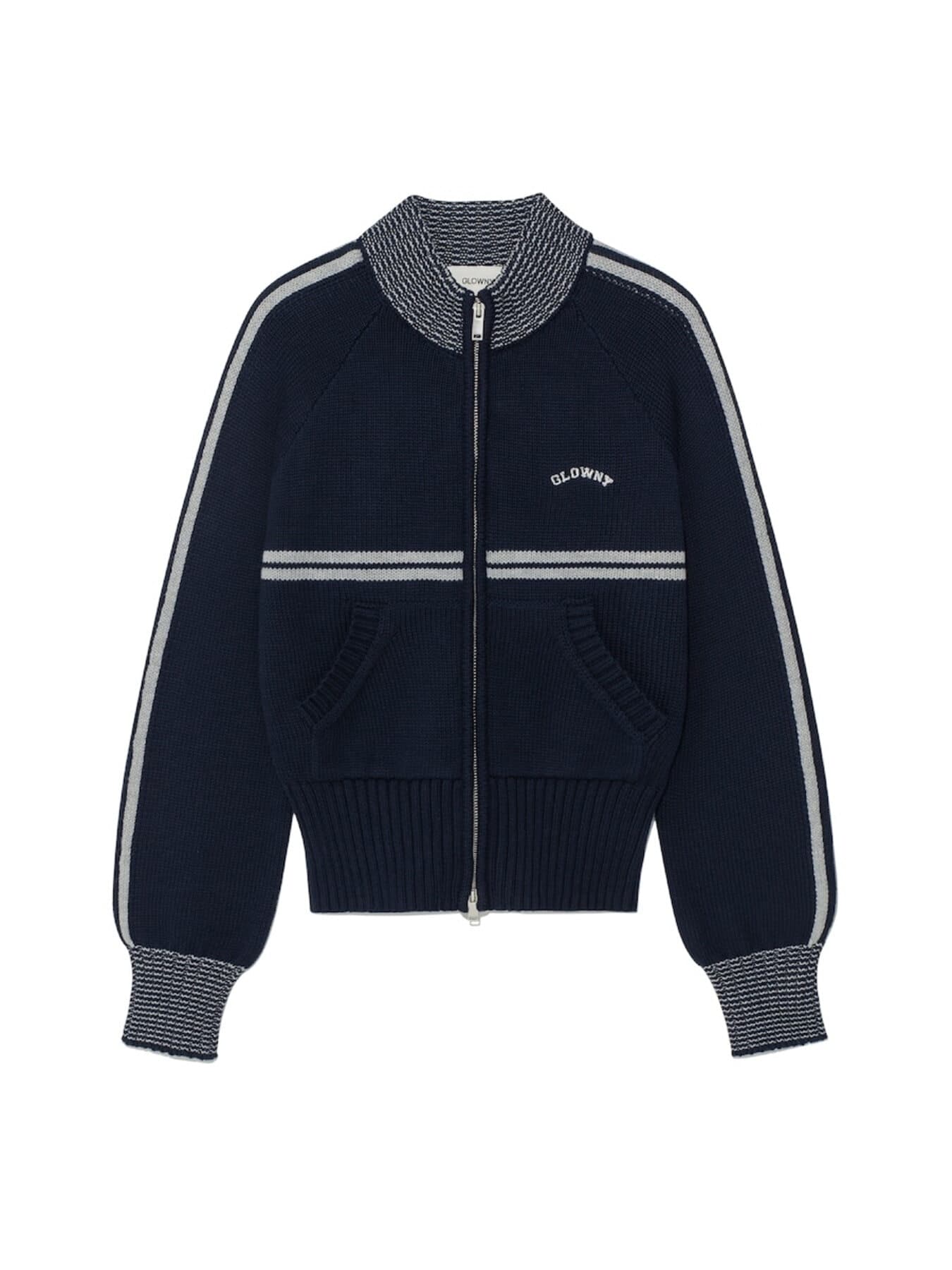 MOTION KNIT ZIP UP (NAVY)
