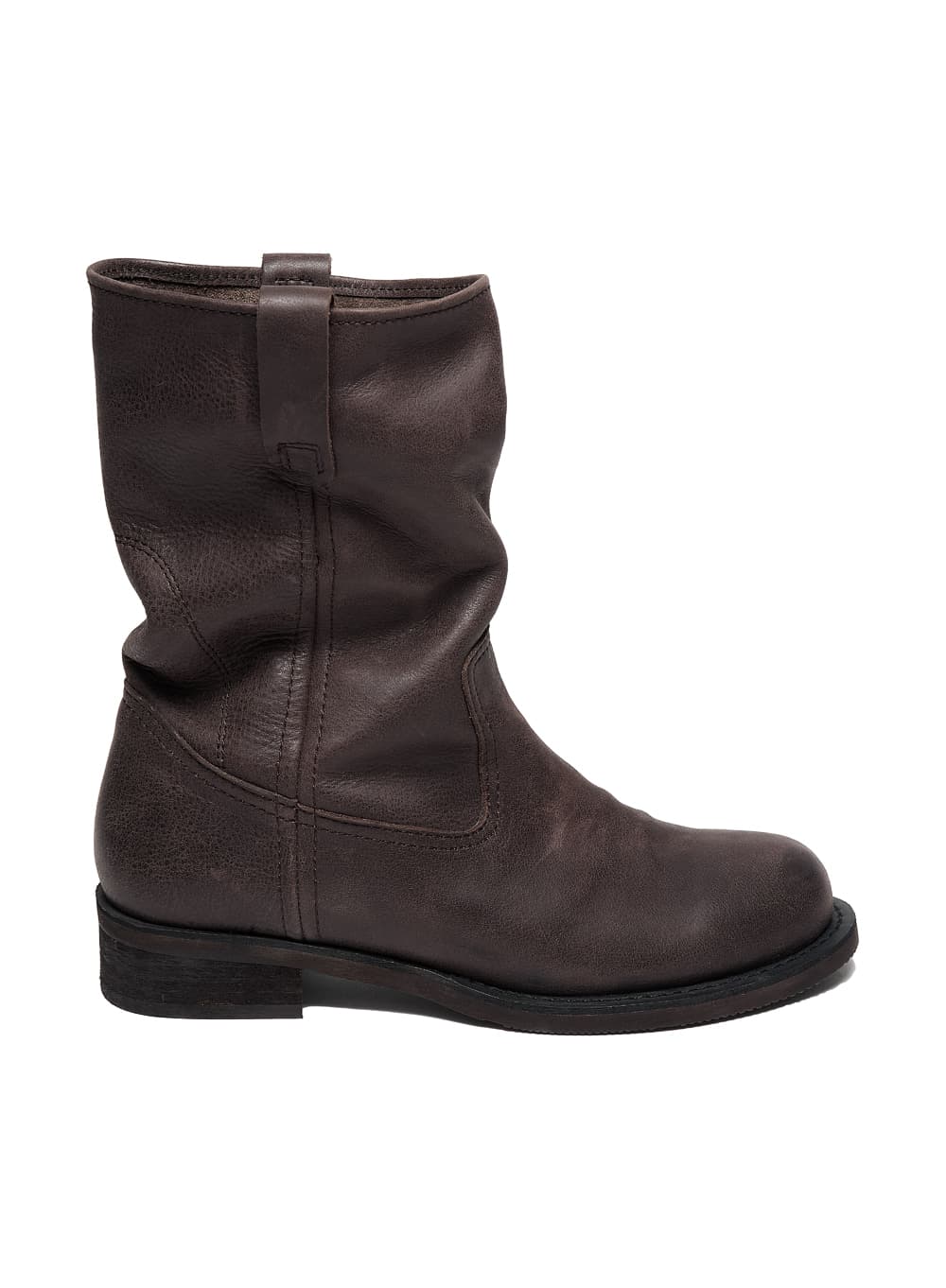 WRINKLED LEATHER PECOS BOOTS_BROWN
