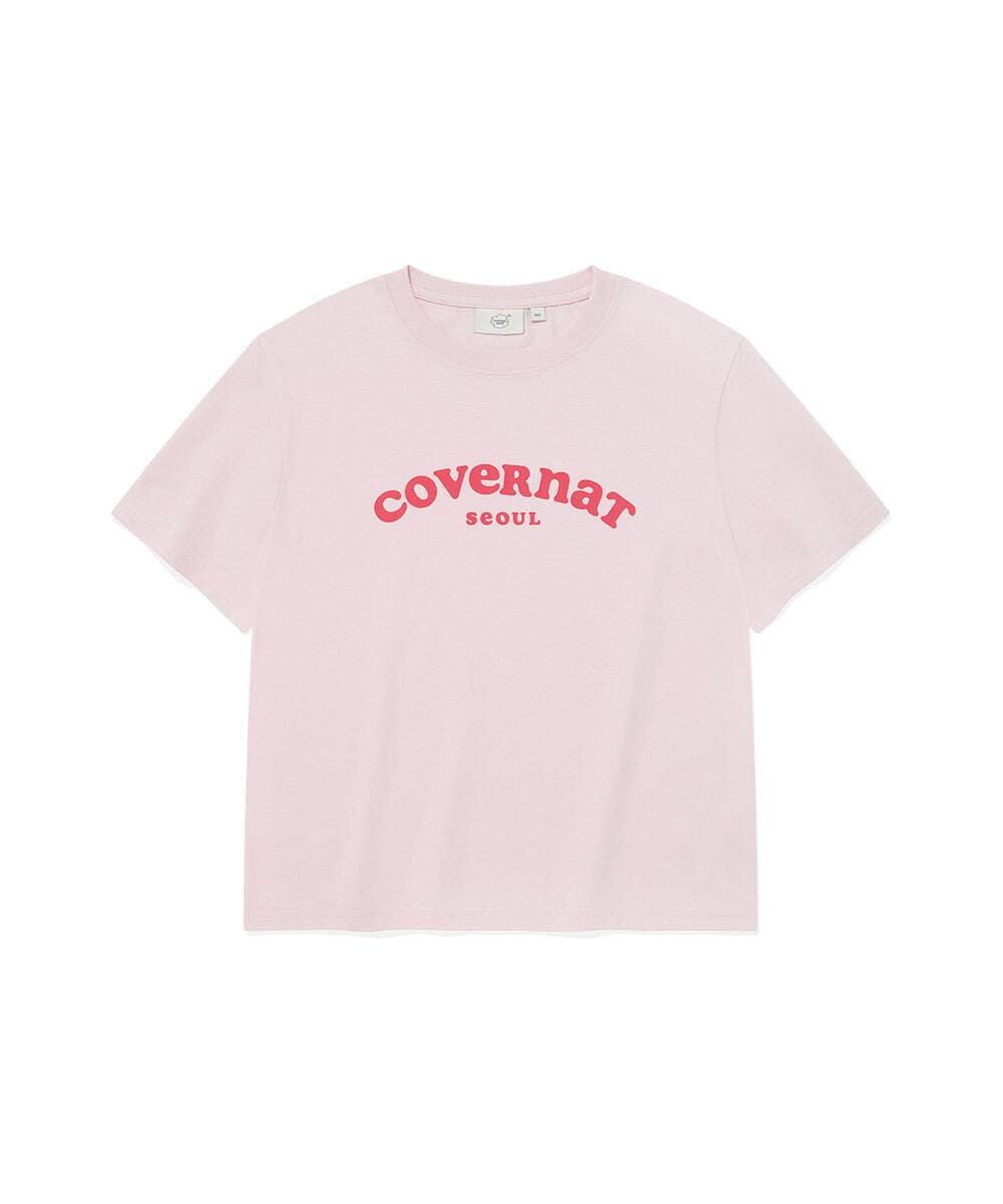 우먼 쿠퍼 로고 서울 티셔츠 Light Pink
