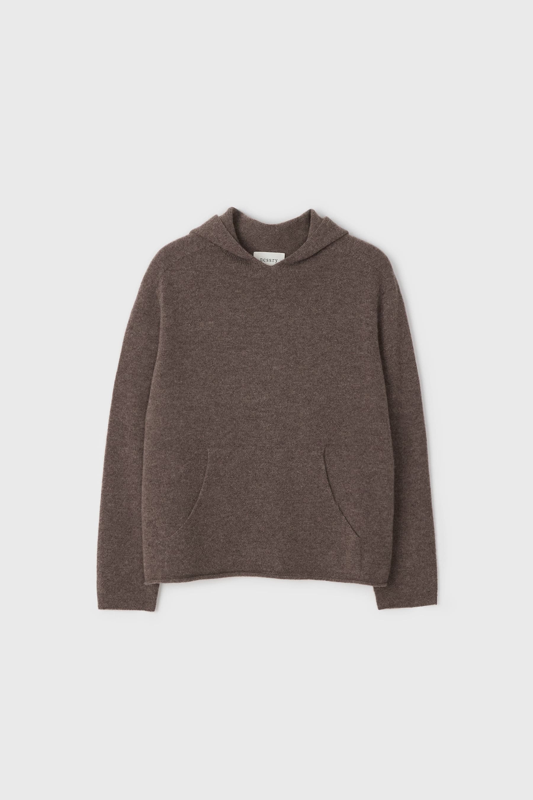 Merino Wool Hoodie Knit (Brown)