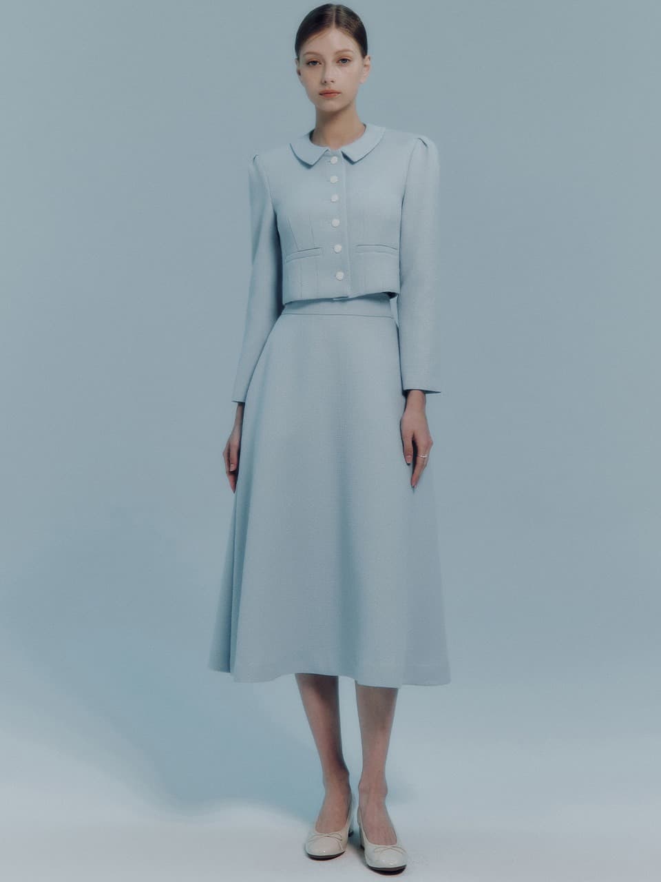 Siro tweed midi skirt