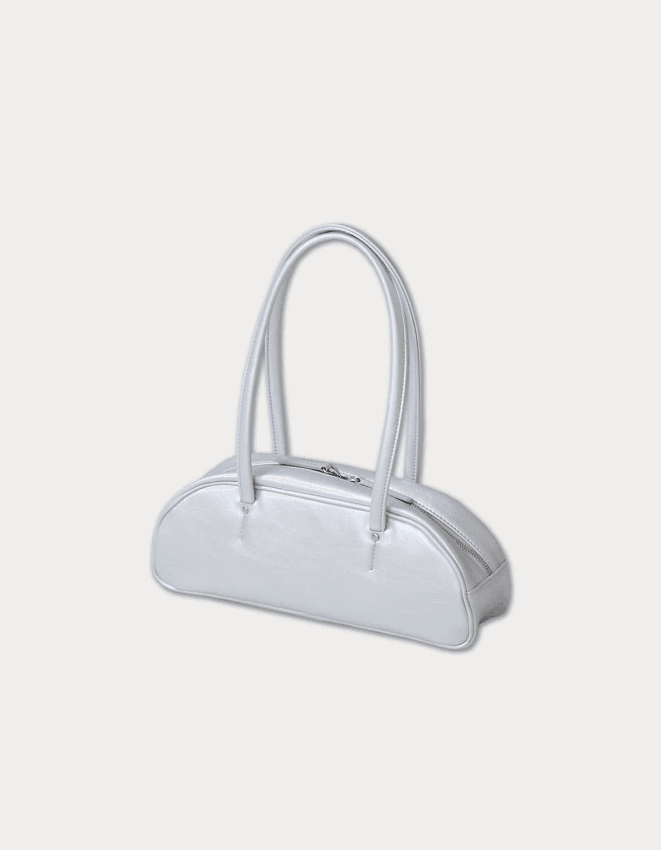 demi baguette bag - silver
