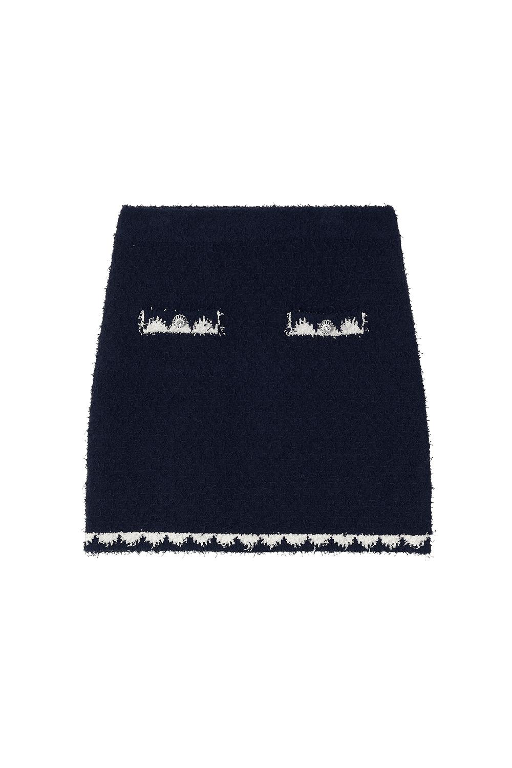Atelier Trim Tweed Mini Skirt (Navy)