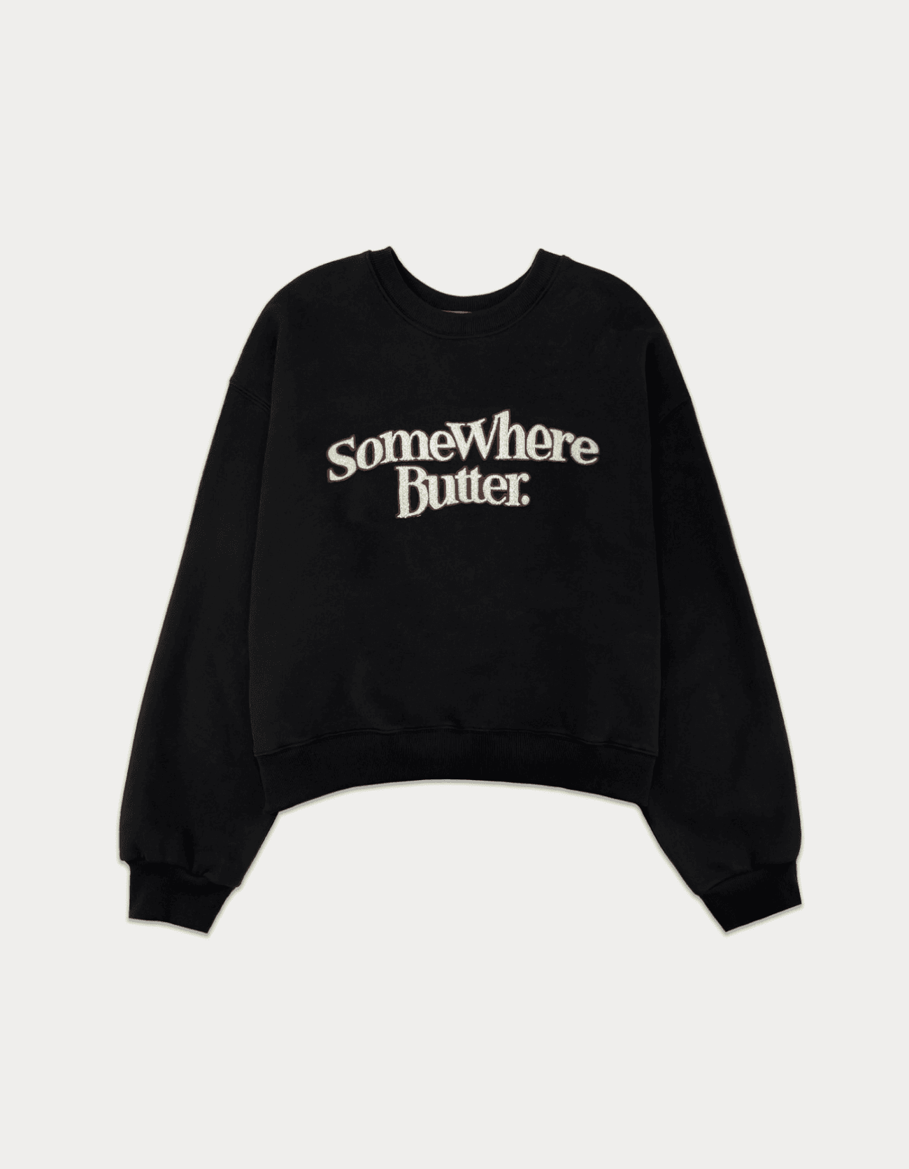 Boucle Wave Logo Sweatshirt - Black