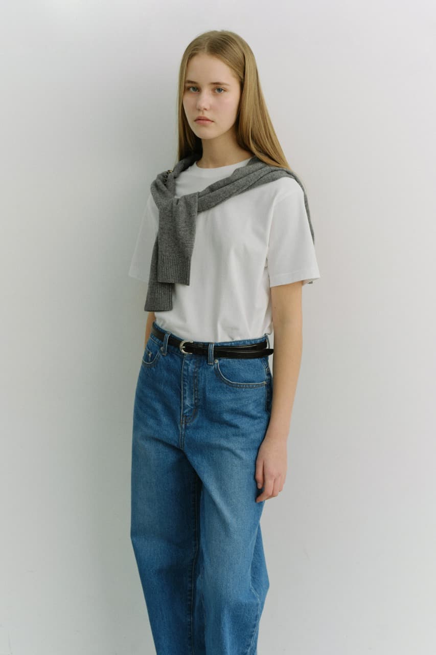UNISEX LOOSE T-SHIRT WHITE_UDTS6A112WT