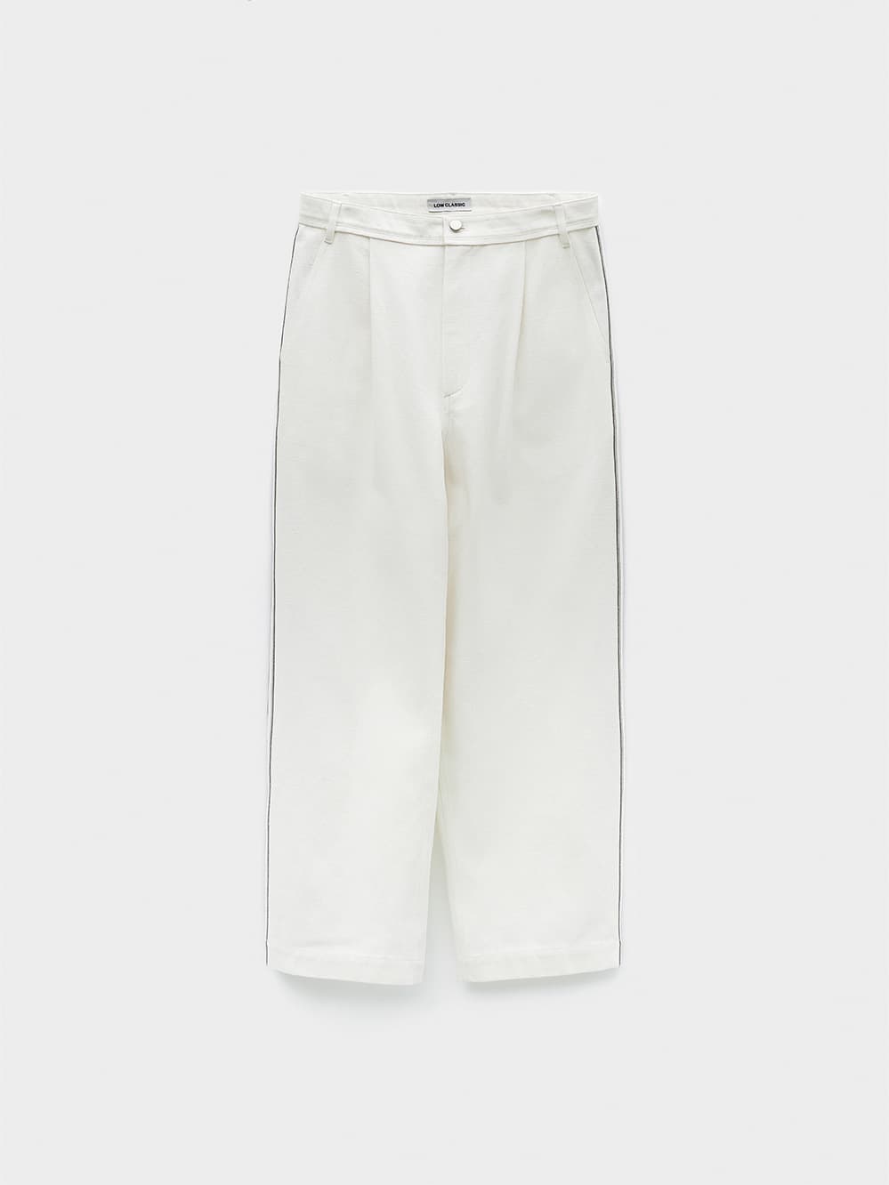 Drawstring Cotton Pants_Grey Stripe