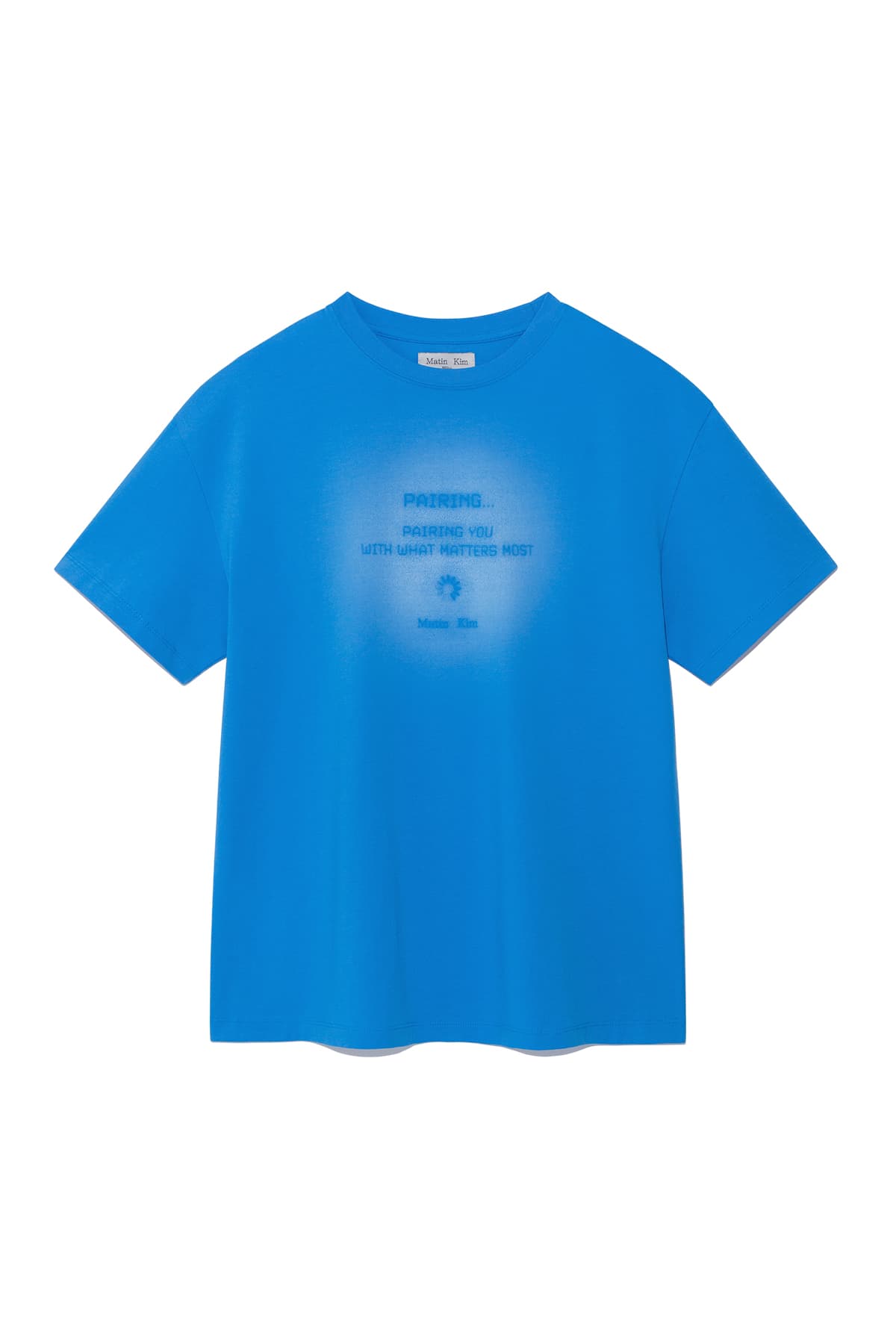 PAIRING LOGO PRINTING TOP FOR WOMEN IN BLUE