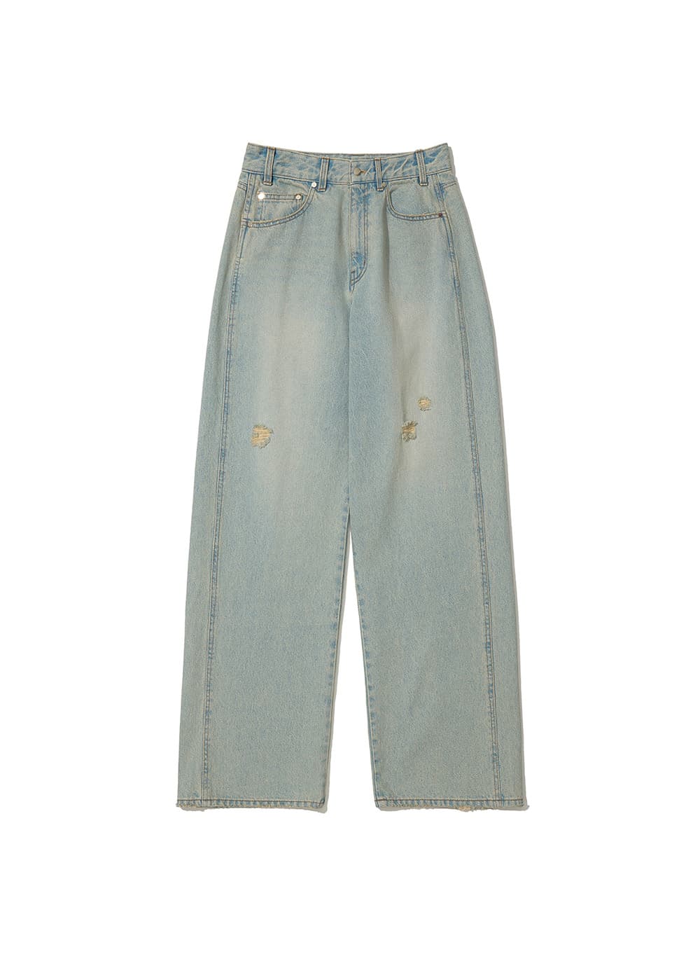 DISTRESSED LOWRISE JEANS_ICE BLUE
