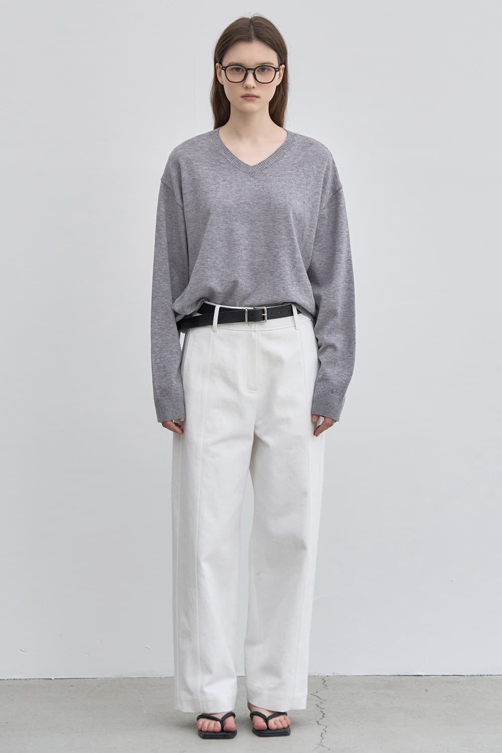 Casual baggy pant White [N6SPT05]