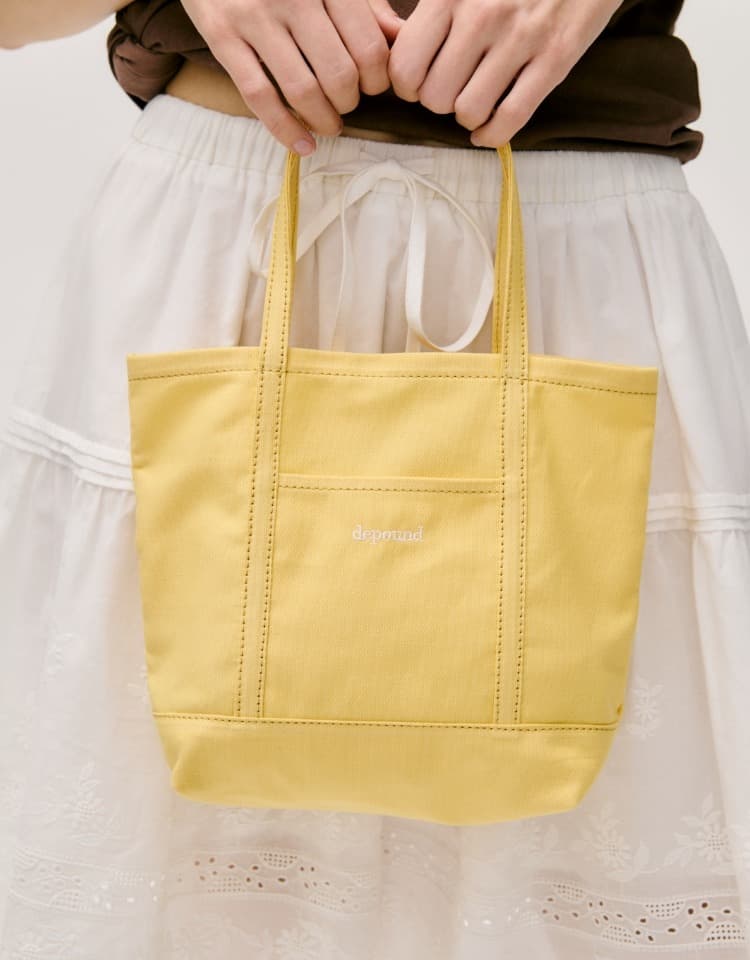 canvas mini tote bag - yellow