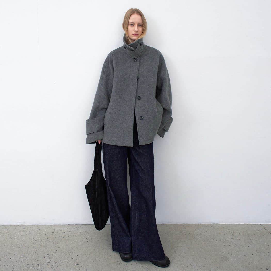 (CT-1475)NAGELANG WOOL HALF COAT