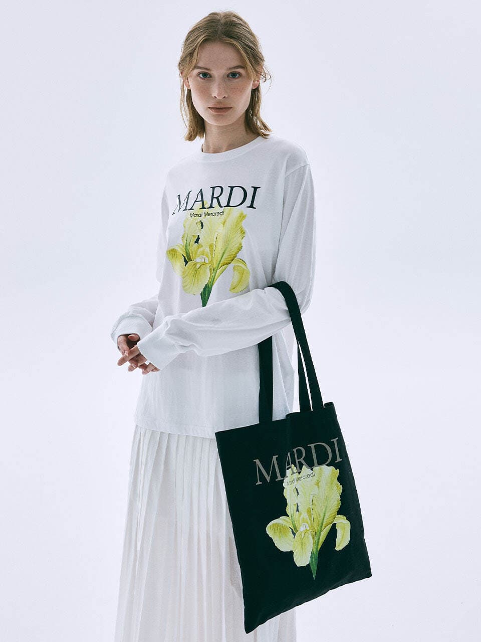 CANVAS BAG LILIES 06_BLACK