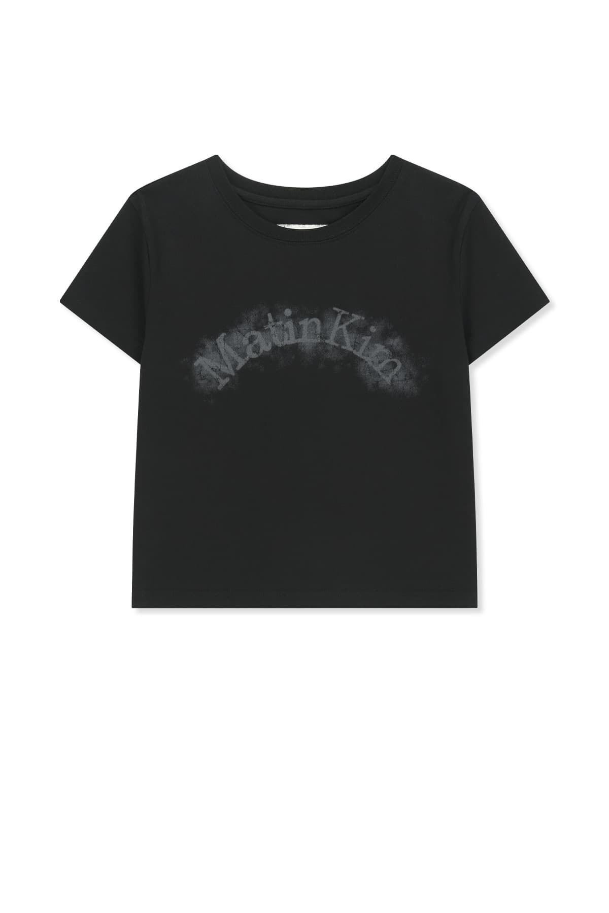 MATIN KIM ARCH LOGO CROP TOP IN BLACK