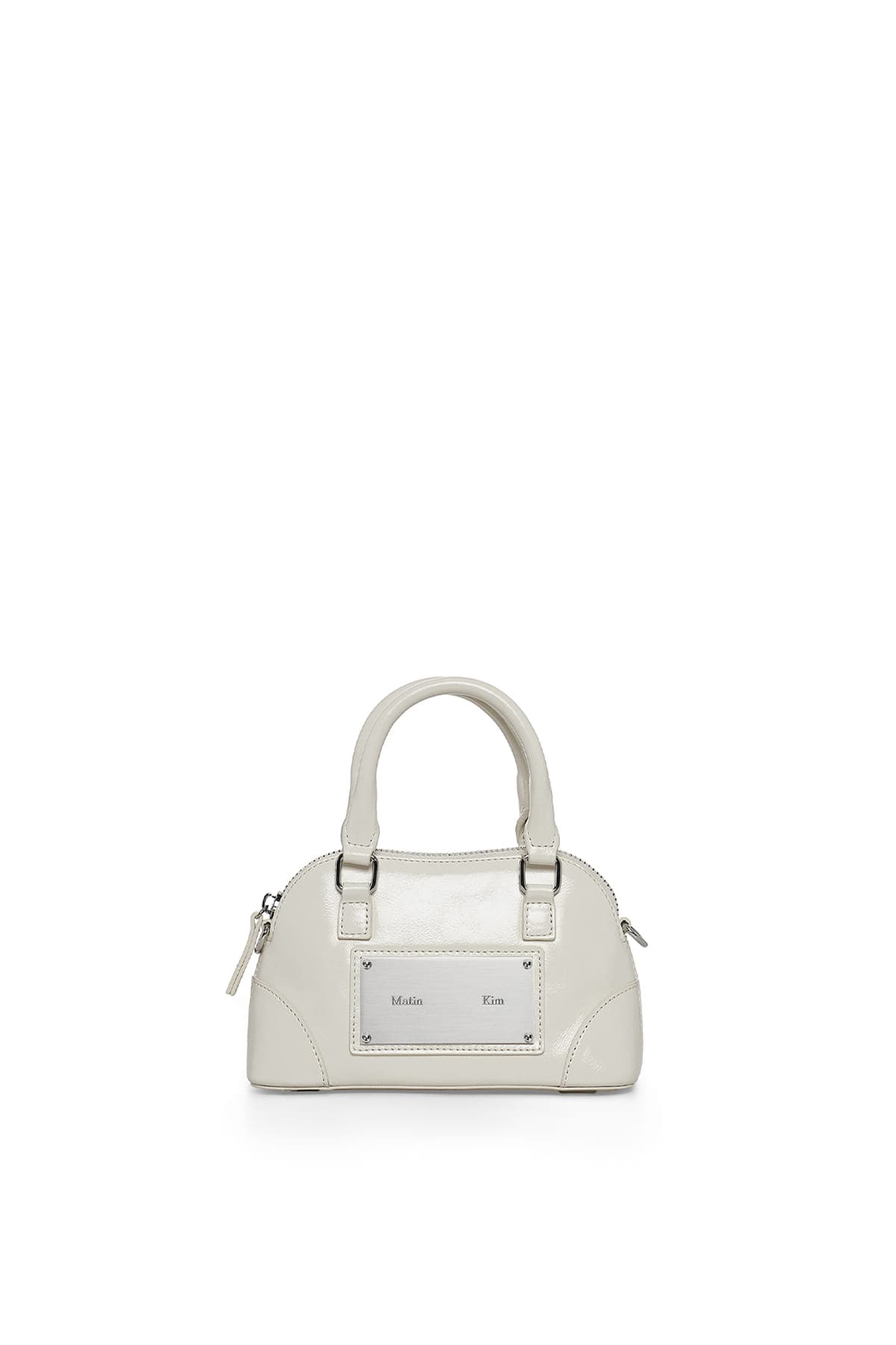 CURVE ZIP MINI BAG IN LIGHT GREY