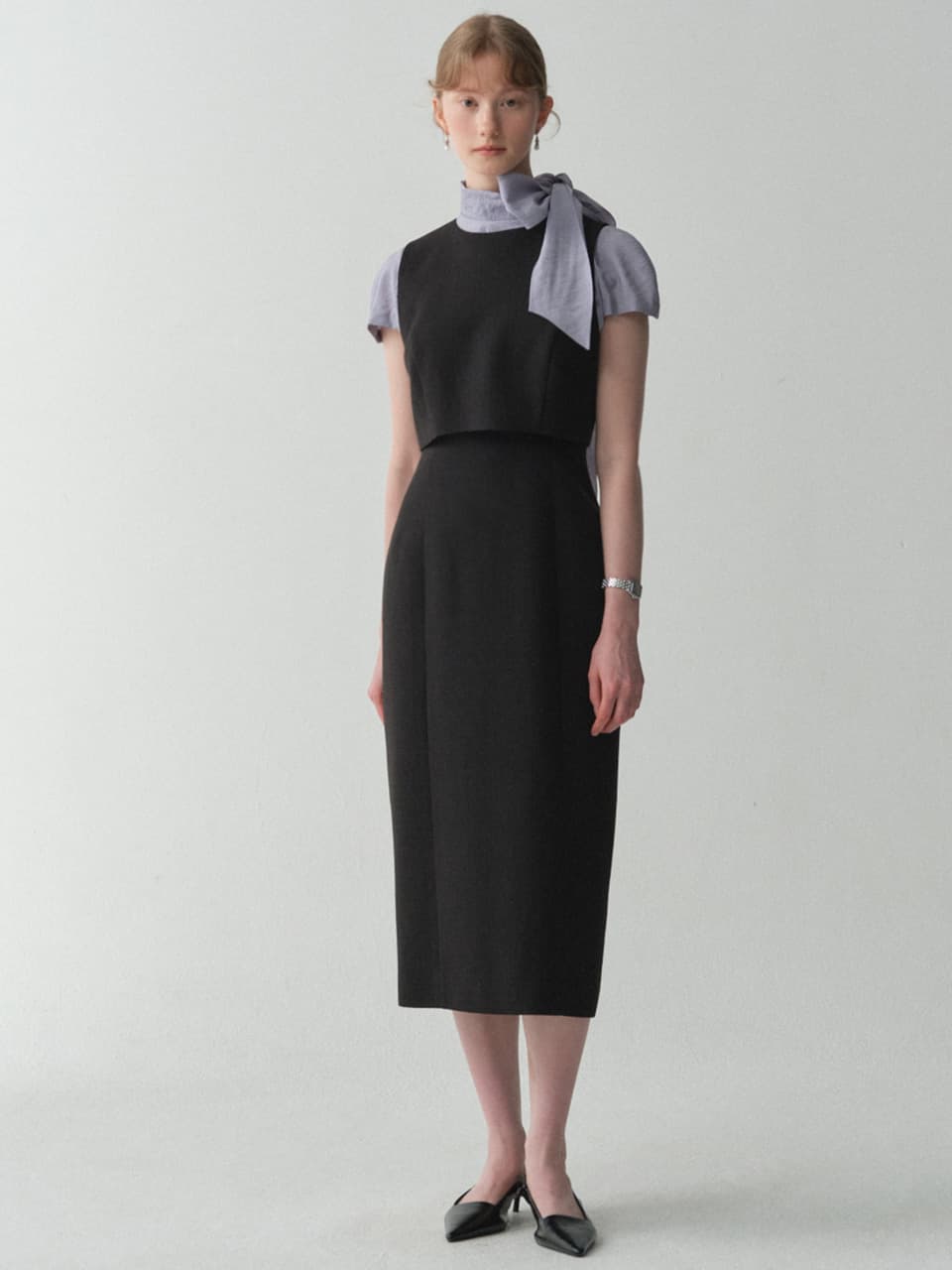 Overlay Sleeveless Dress - Long