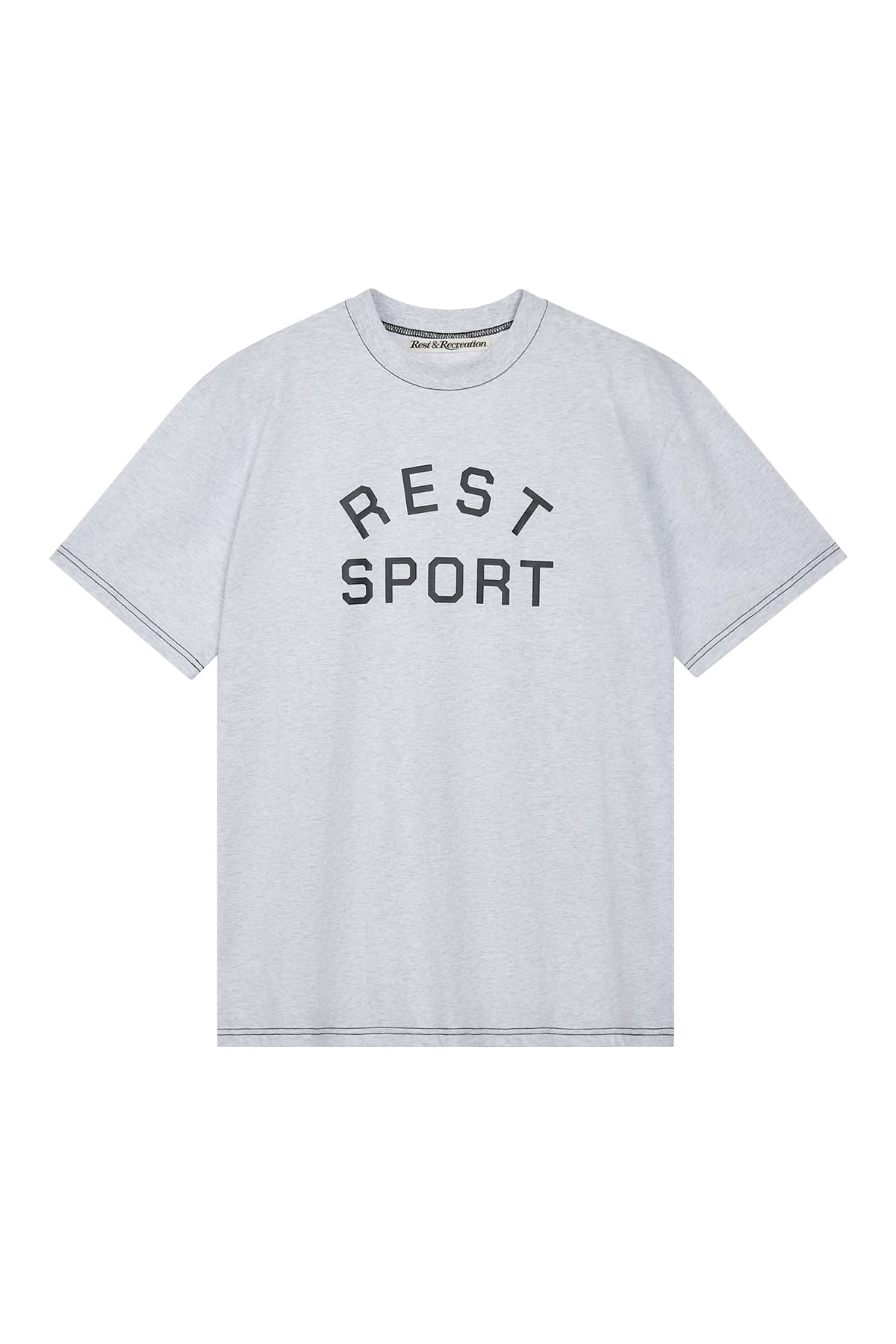 RS LOGO STITCH T-SHIRT - LIGHT GREY