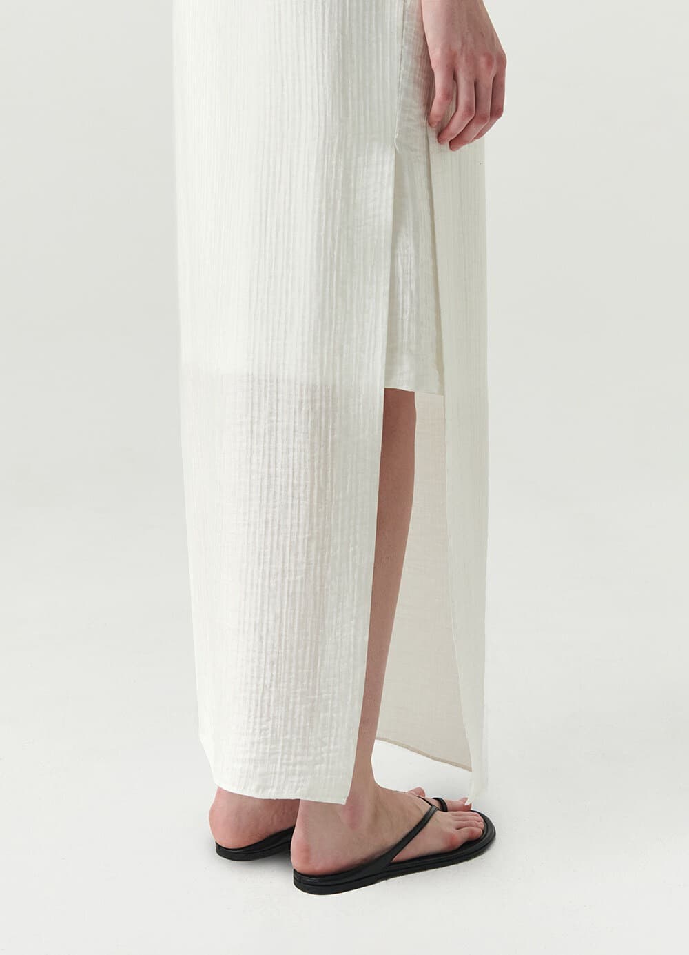 Double Layered Maxi Skirt - White