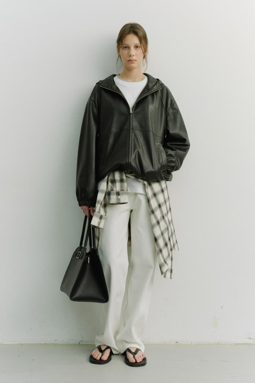 UNISEX ALTER-LEATHER WINDBREAKER BLACK_UDJU6A101BK