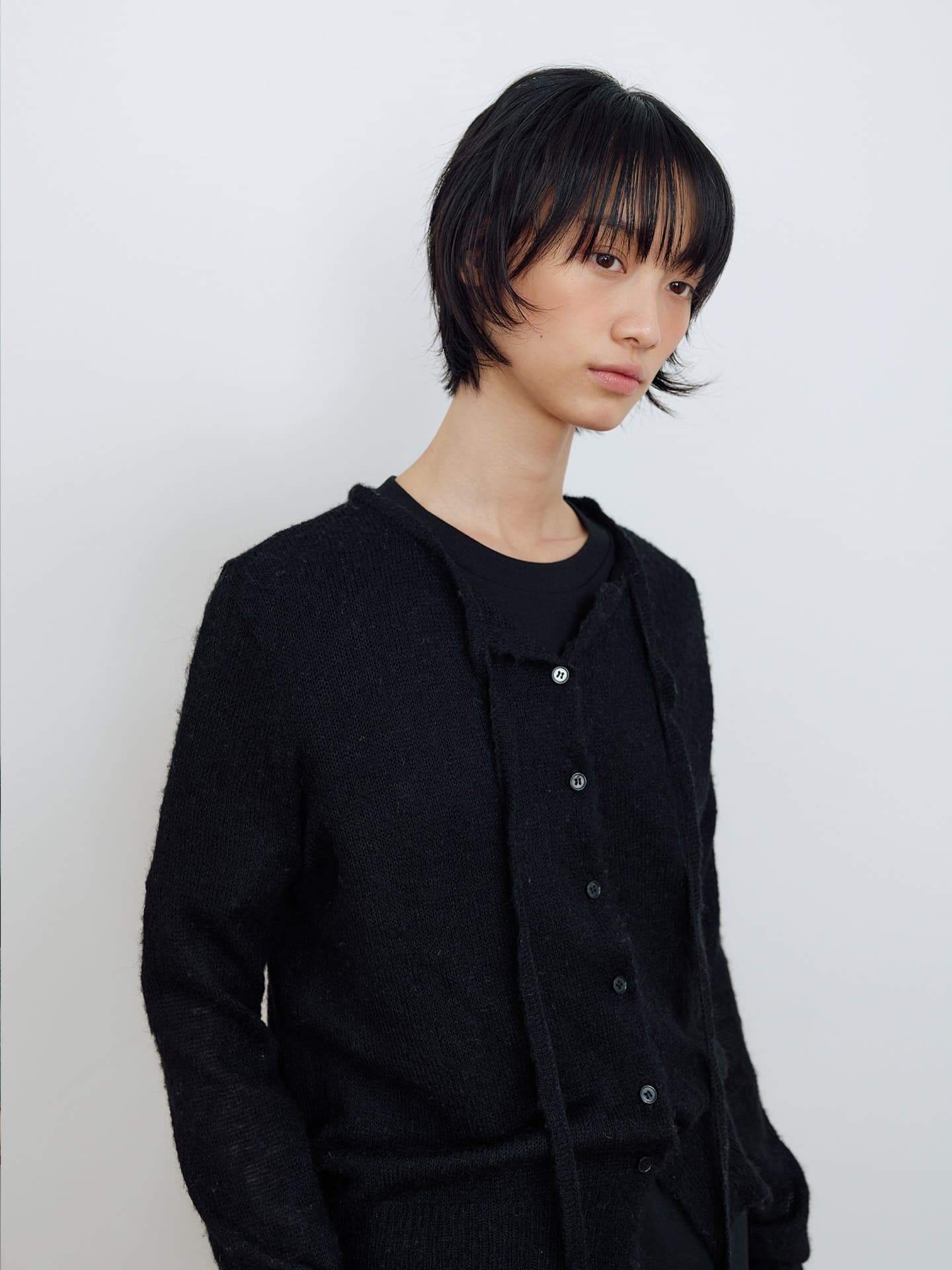 STRING CARDIGAN_BLACK