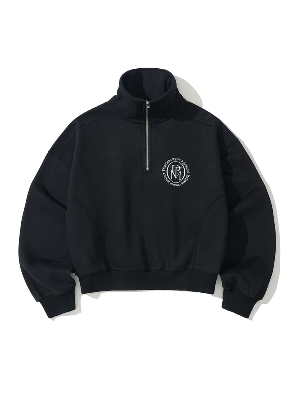 CLASSIC LOGO HALF ZIP-UP SWEATSHIRT_BLACK
