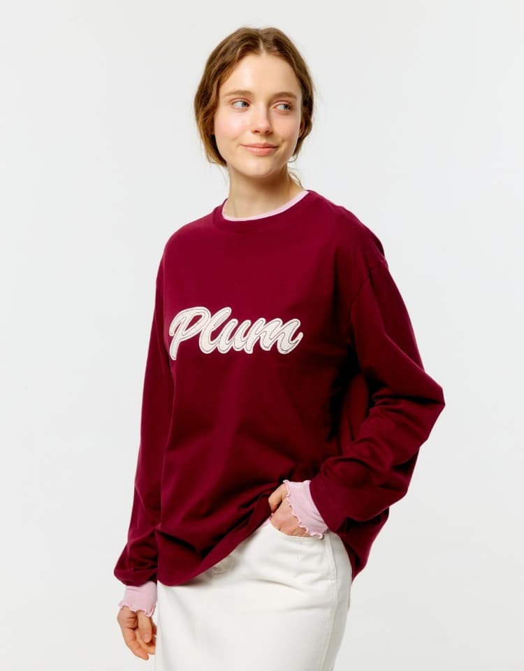 plum t-shirt - burgundy