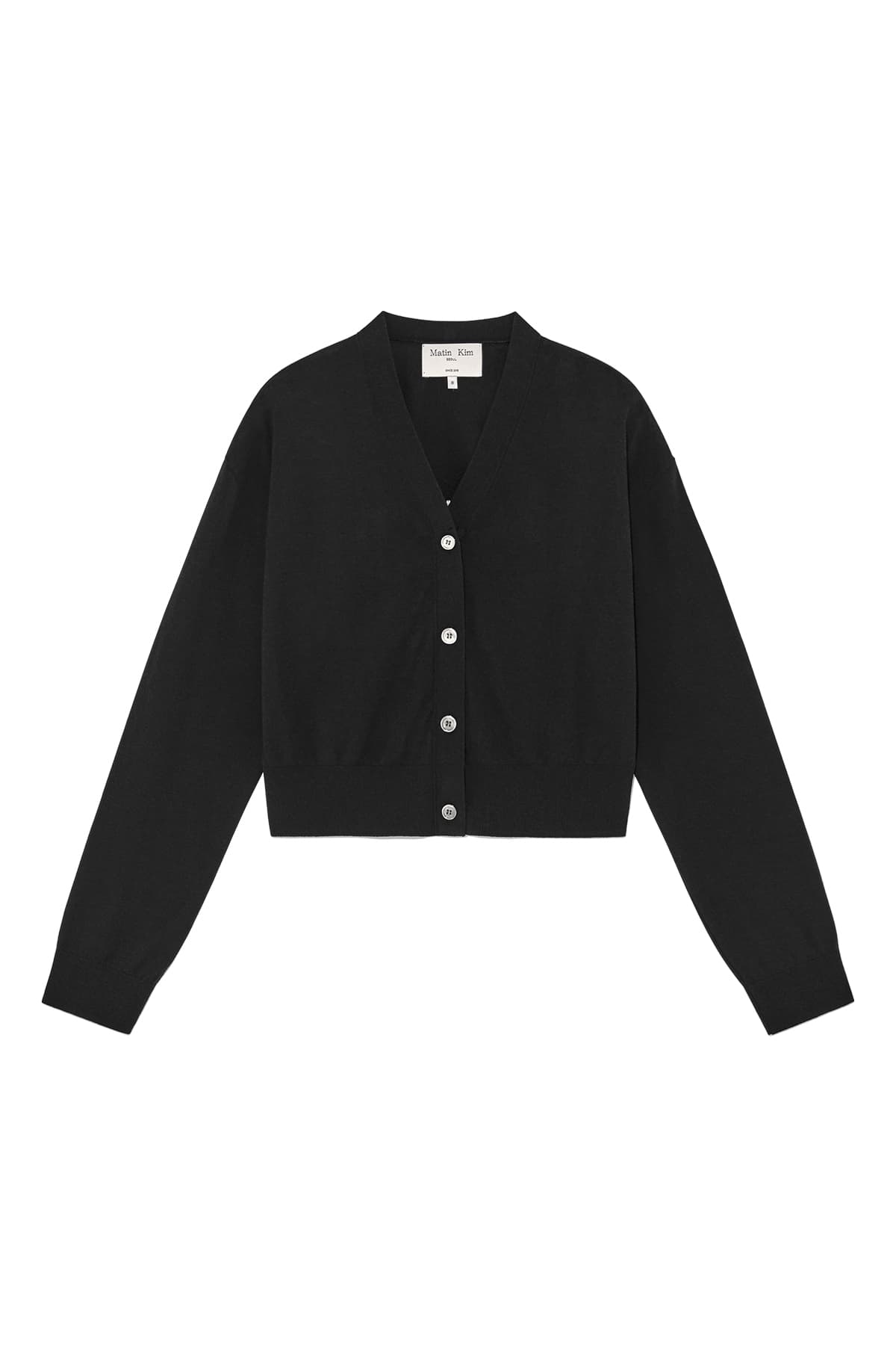 BACK LOGO SEE THROUGH CARDIGAN FOR WOMEN IN BLACK