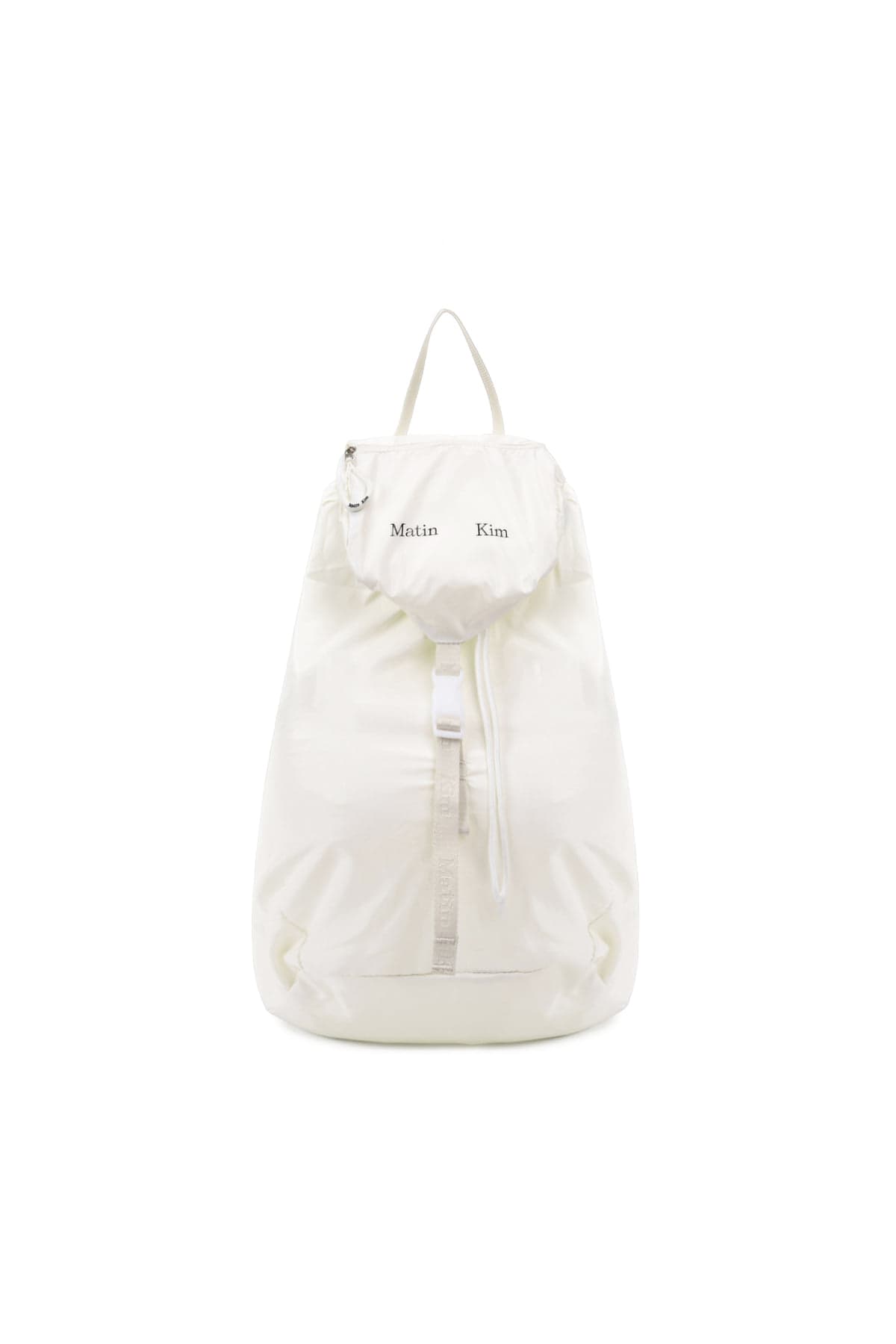 GLOSSY PACKABLE BACKPACK IN WHITE