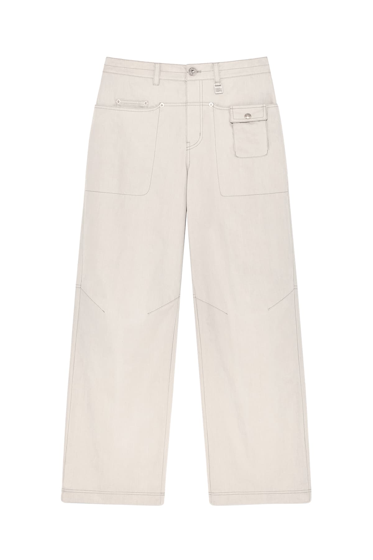 SNAP POCKET POINT FATIGUE PANTS IN GREY