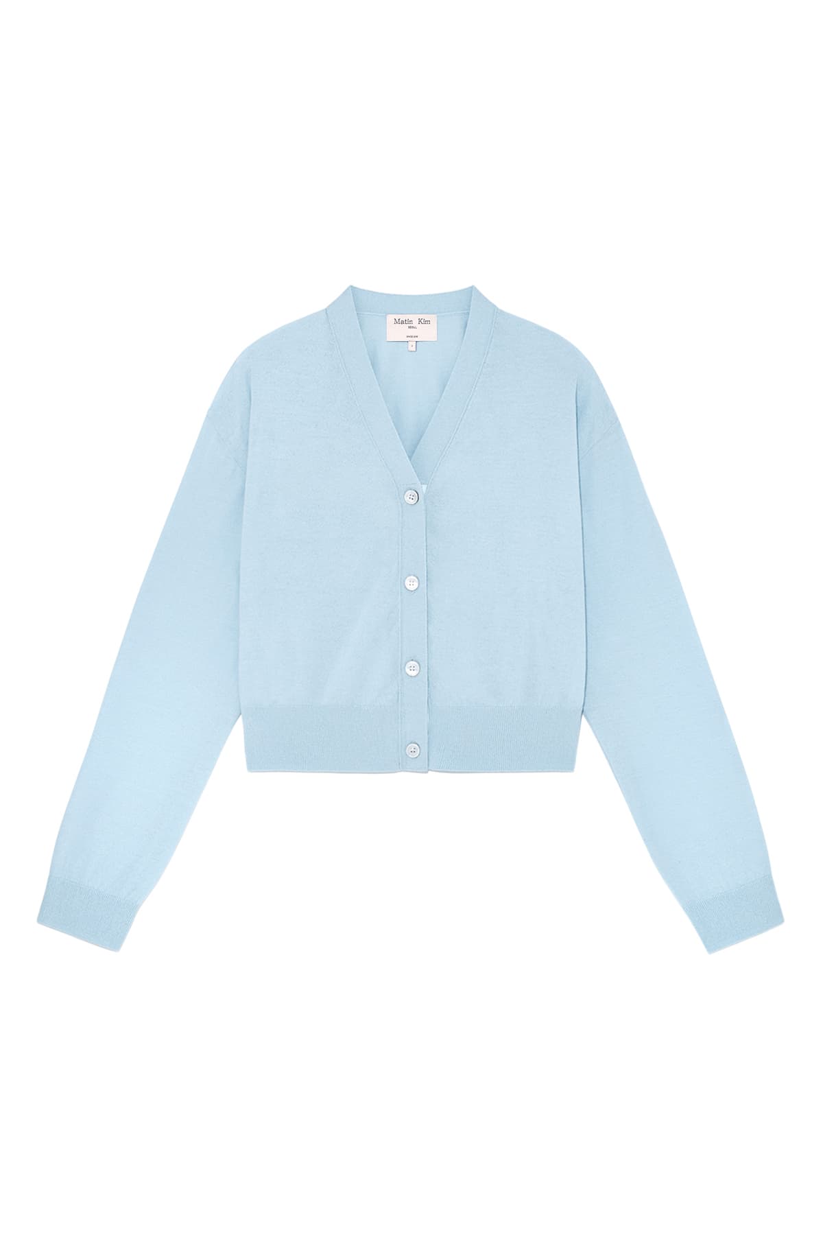 BACK LOGO SEE THROUGH CARDIGAN FOR WOMEN IN SKY