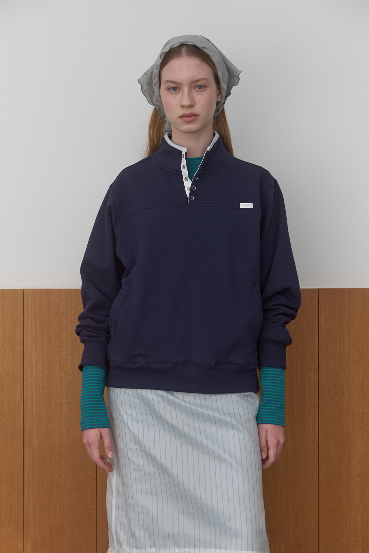 HALF-ZIP SWEAT_NAVY