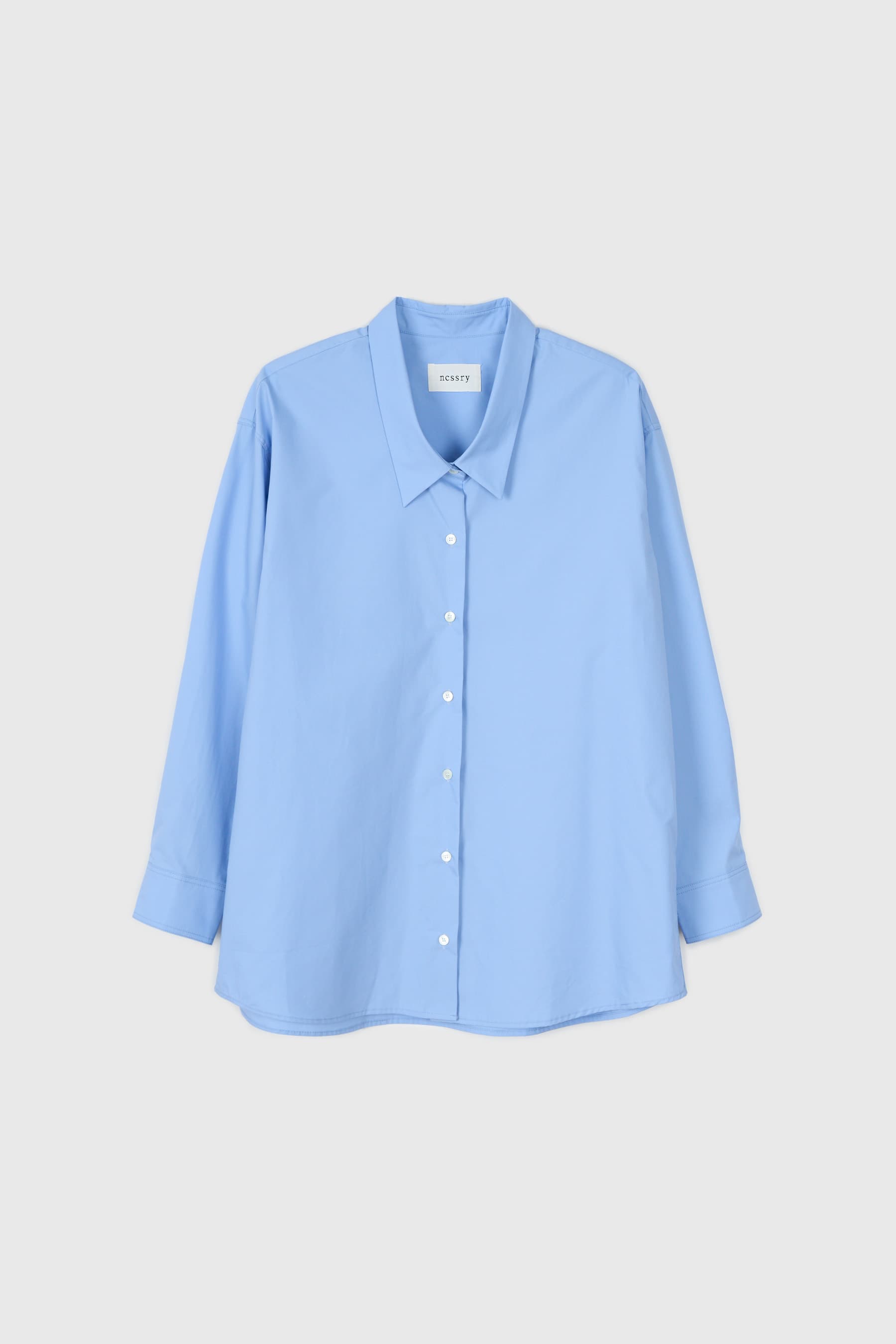 Typewriter Collar Shirt (Blue)