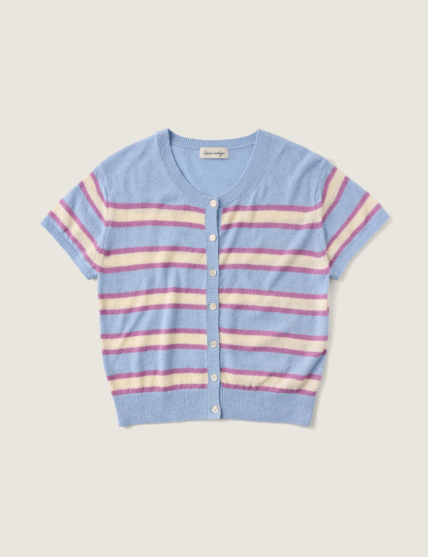 Ash Stripe Cardigan (Blue)