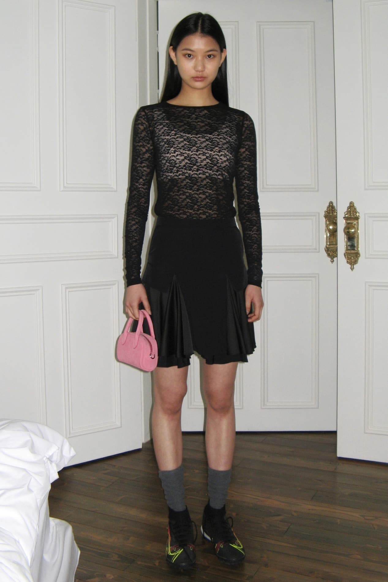 Frill Layered Skirt (Black)