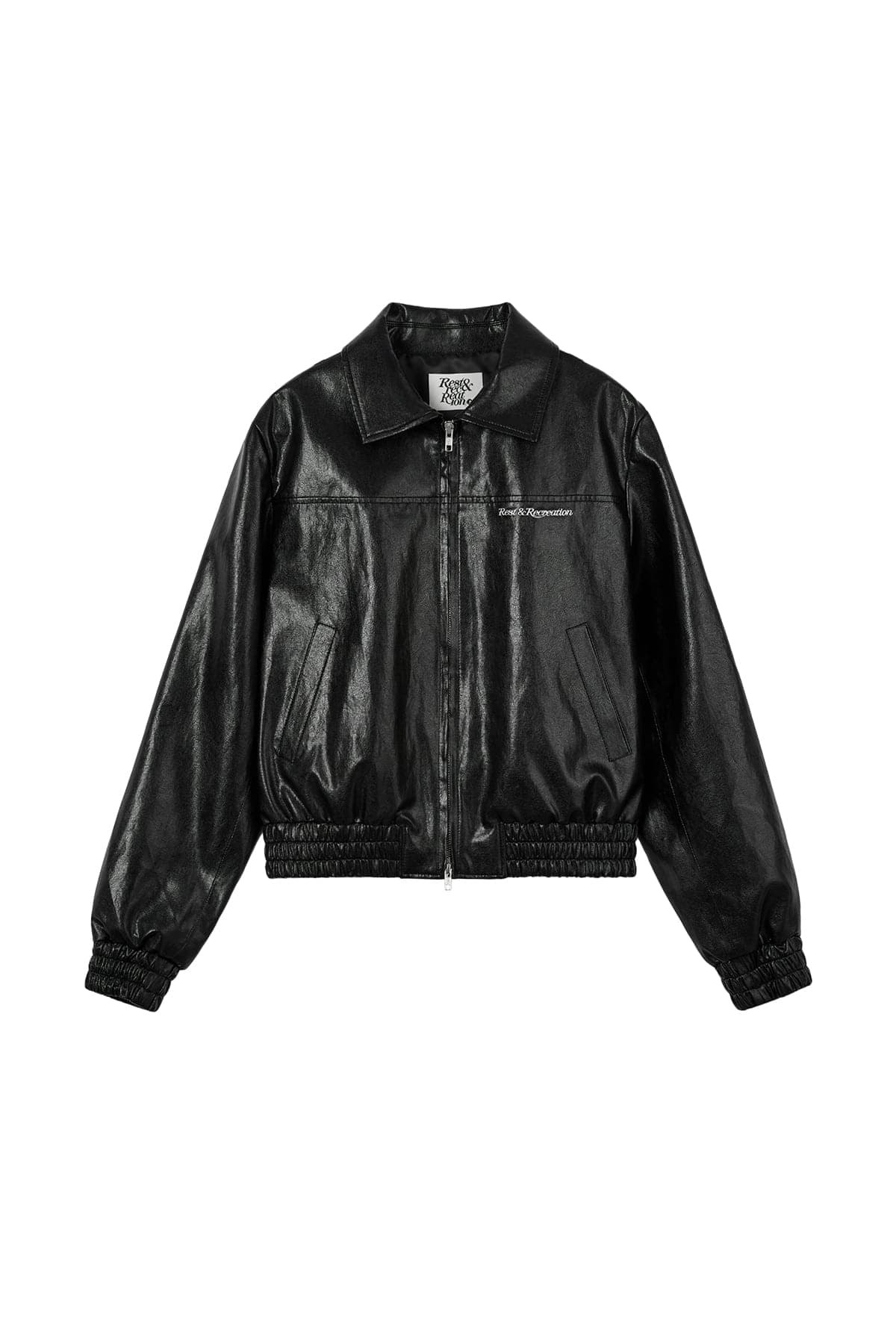 FAUX LEATHER BLOUSON - BLACK