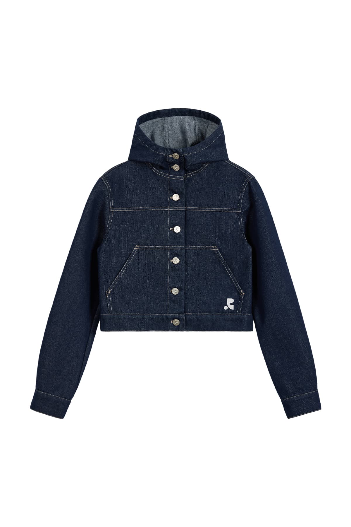 DENIM HOOD JACKET - BLUE