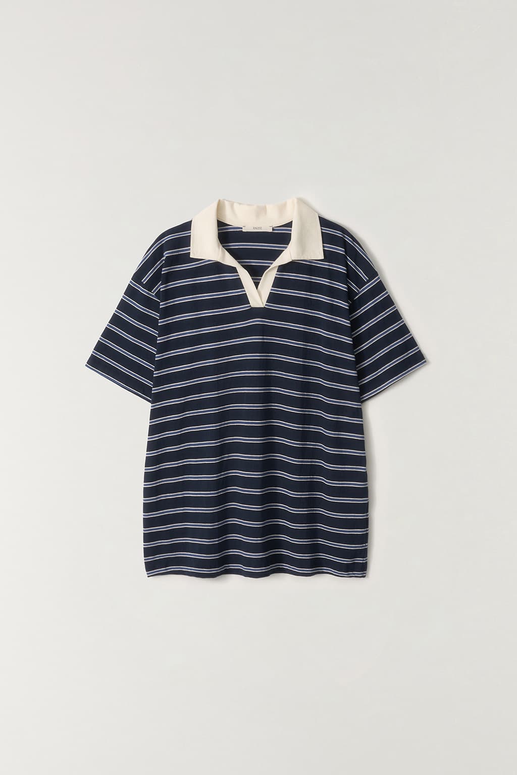 스트라이프 카라 티셔츠 NAVY