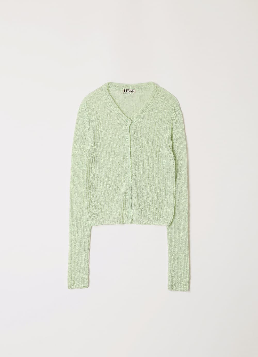 Broad Rib Slub Knit Cardigan - Irish Mint