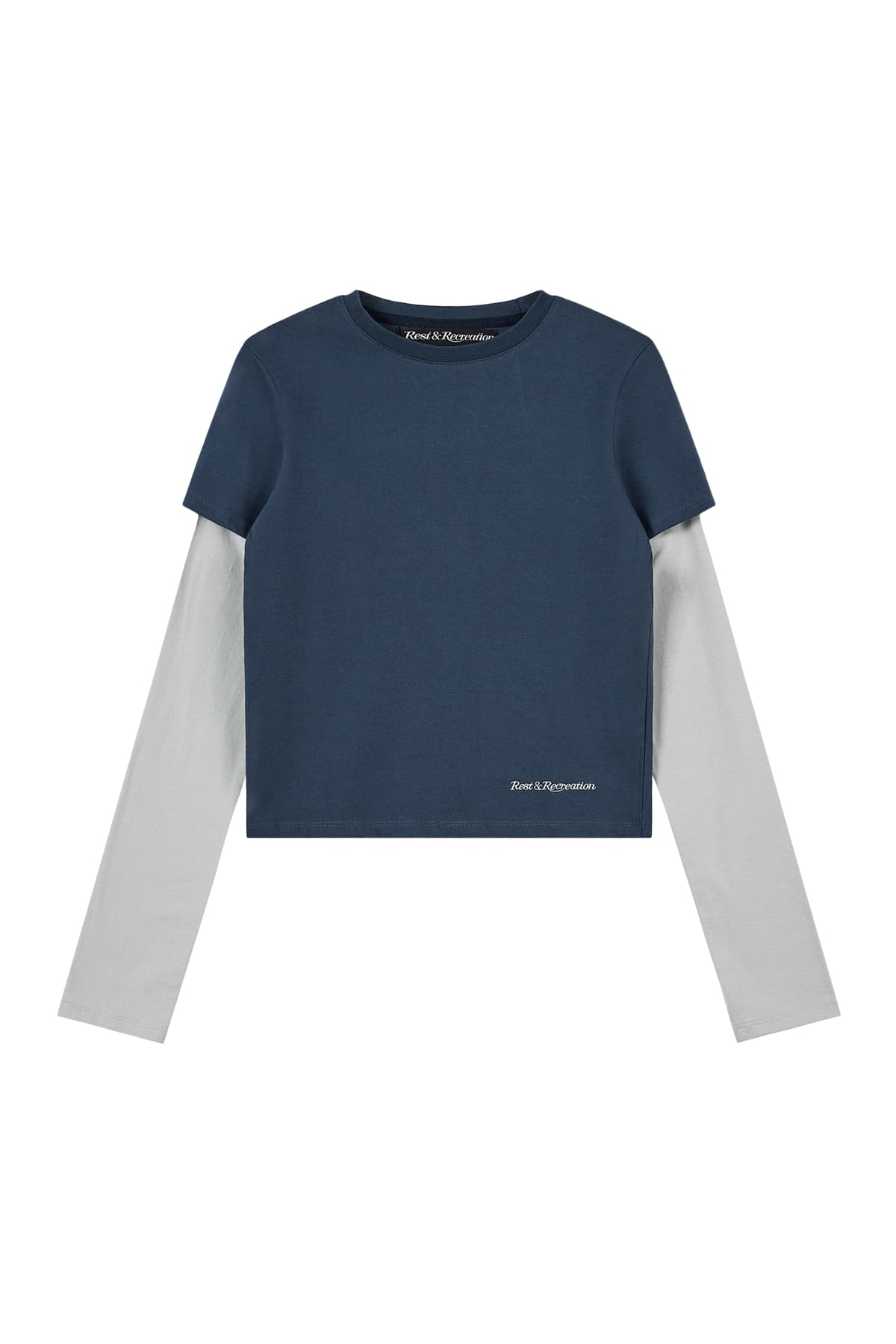 LAYERED SLEEVE TOP - BLUE
