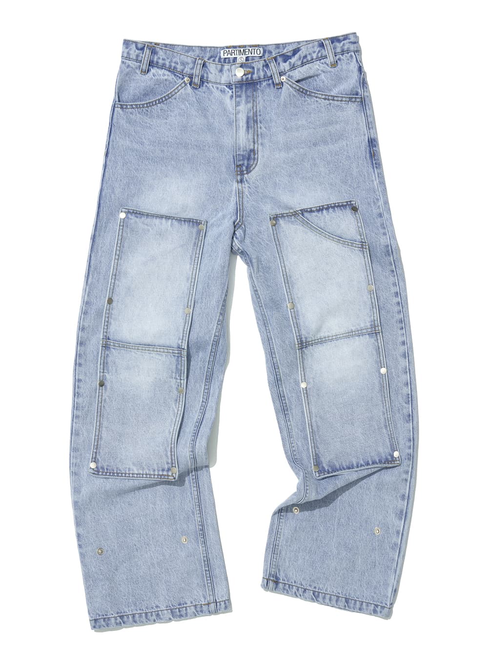 TRANSFORM DOUBLE KNEE PATCH JEANS_LIGHT BLUE