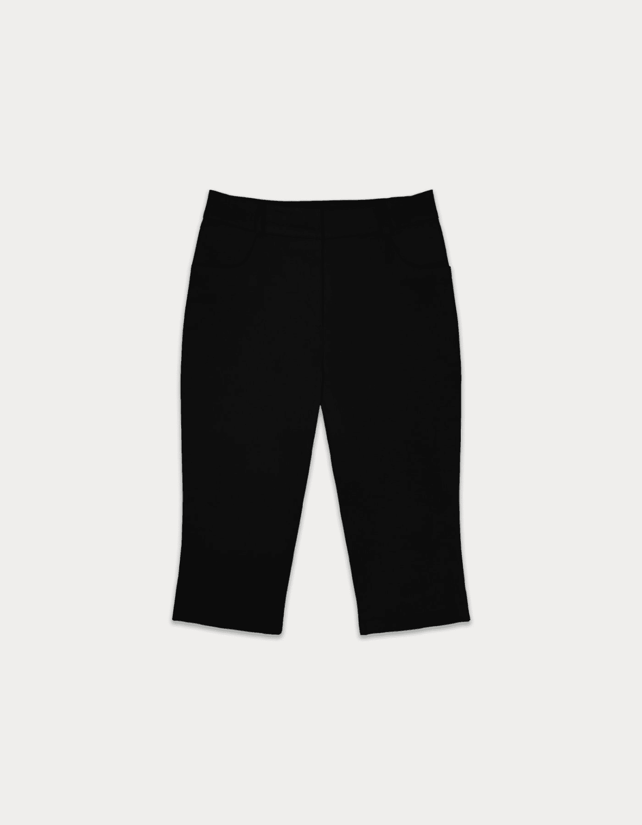 Slit biker pants - black