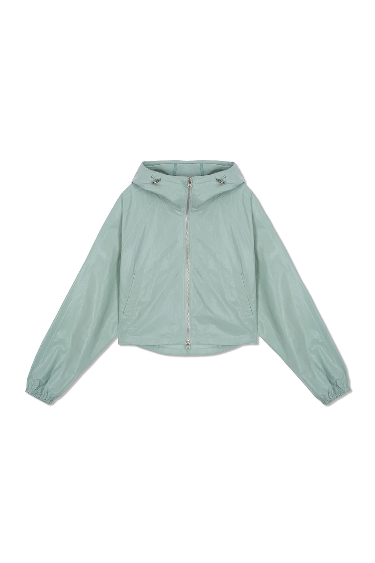 MATIN CROP HOODY COATING JUMPER IN MINT