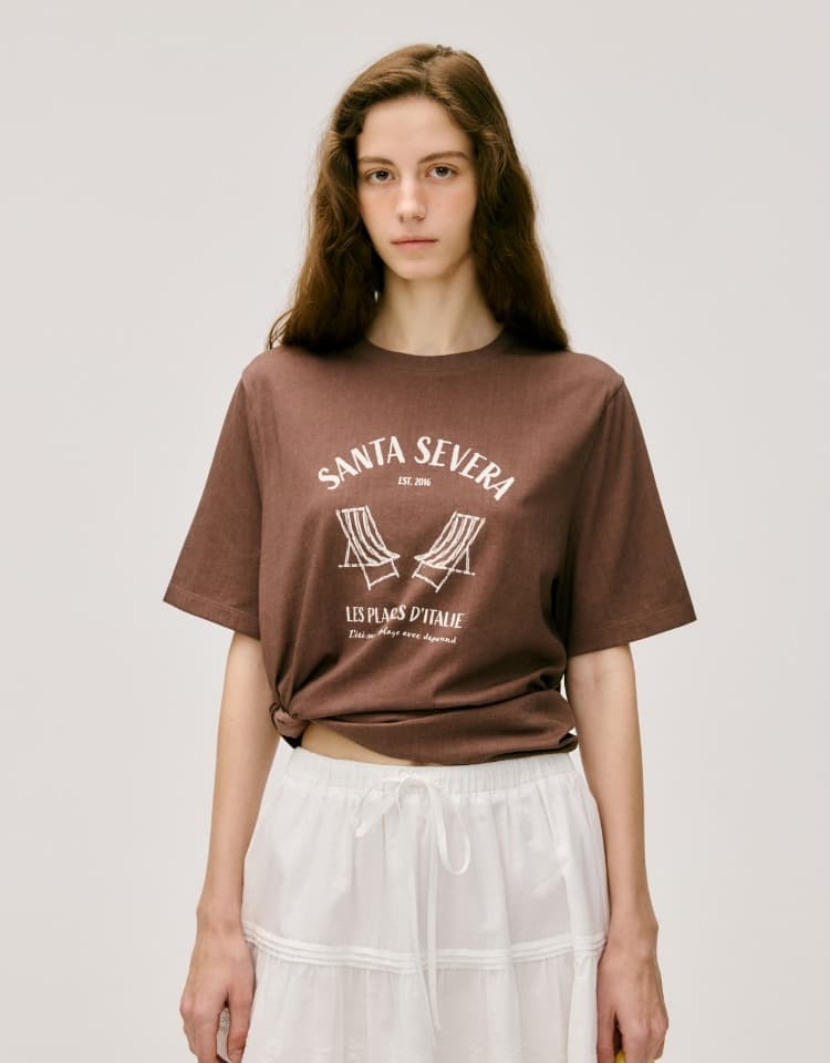 pigment chair graphic t-shirt - brown