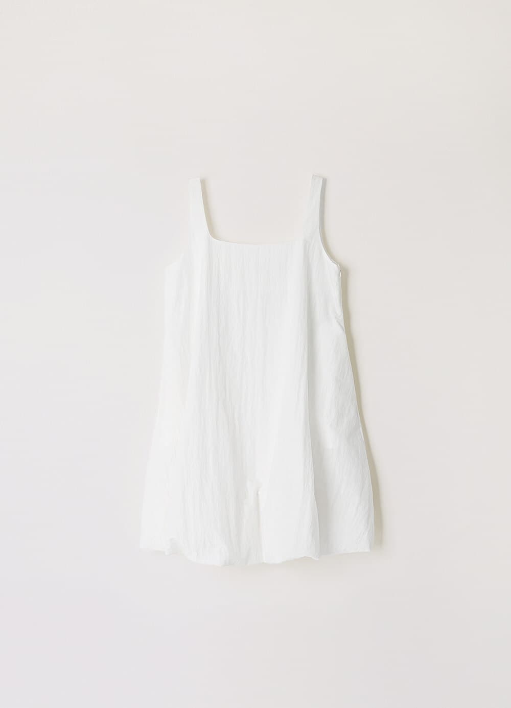 Balloon-Hem Mini Dress - Off White