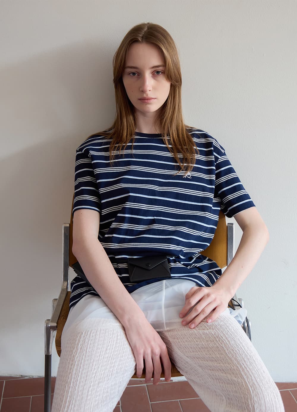 Bliss Stripe Cotton T-Shirt - Multi Navy
