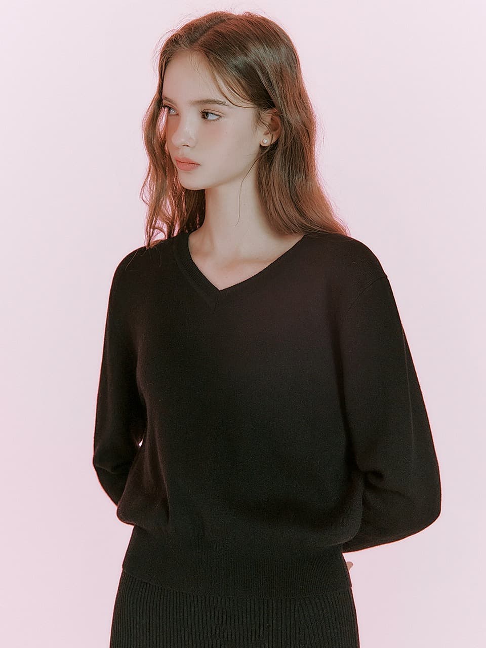 Rusi V cash wool crop knit(3colors)