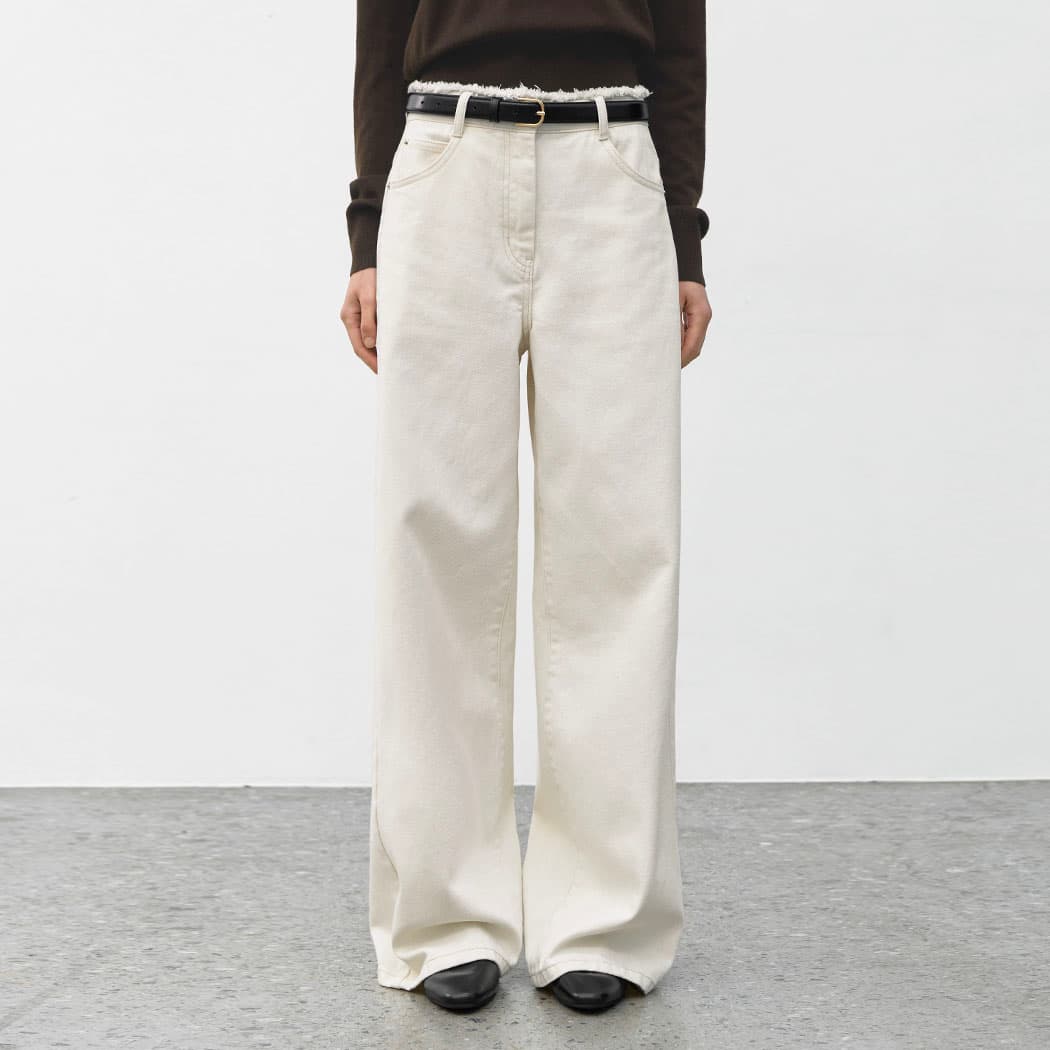 (Z-PT-5626)DEMAGE WASHING DENIM PANTS