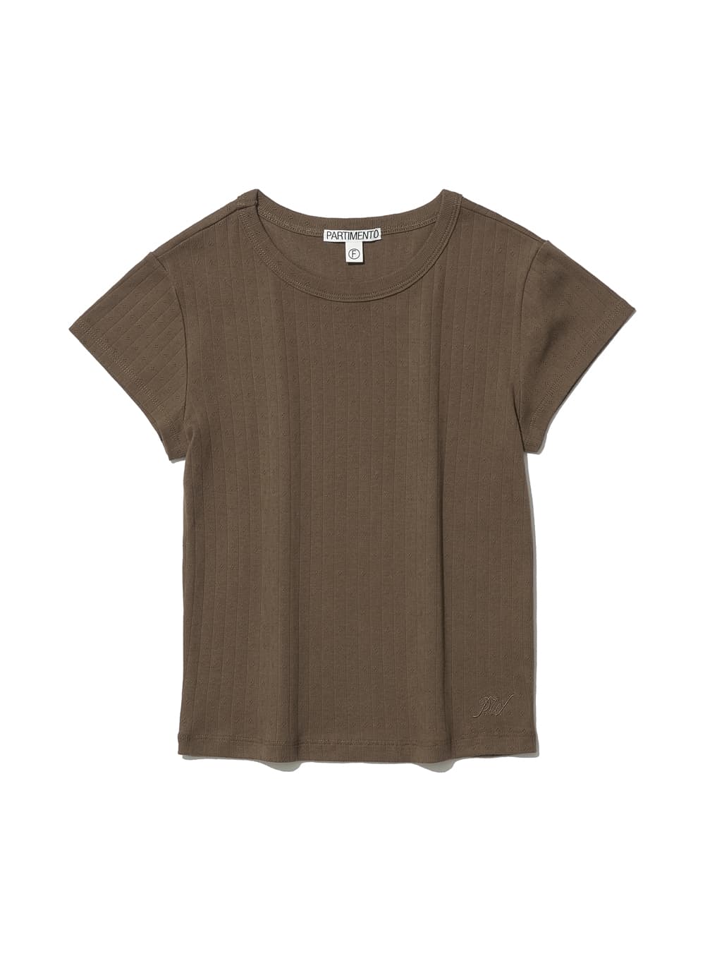 LACE PUNCHING 90s SHORT SLEEVE TEE_BROWN