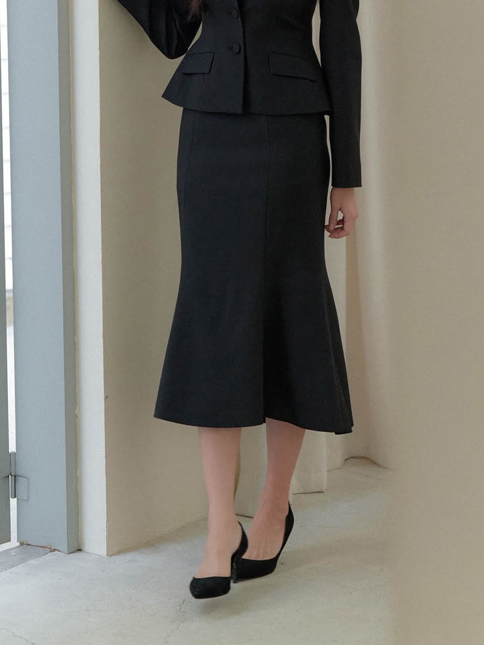 Signature Mermaid Skirt / Black(2color)